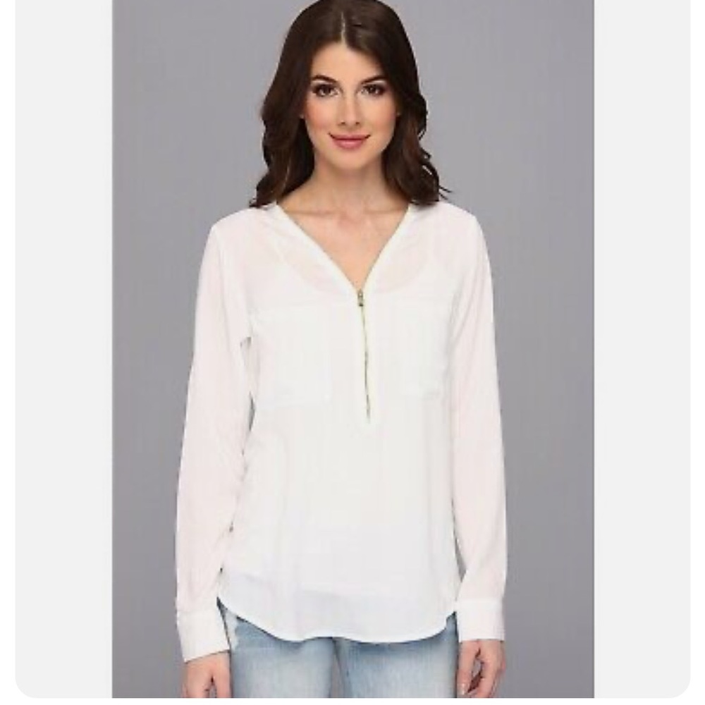 Calvin Klein V Zip Dress Shirt in Fuschia 👚💕